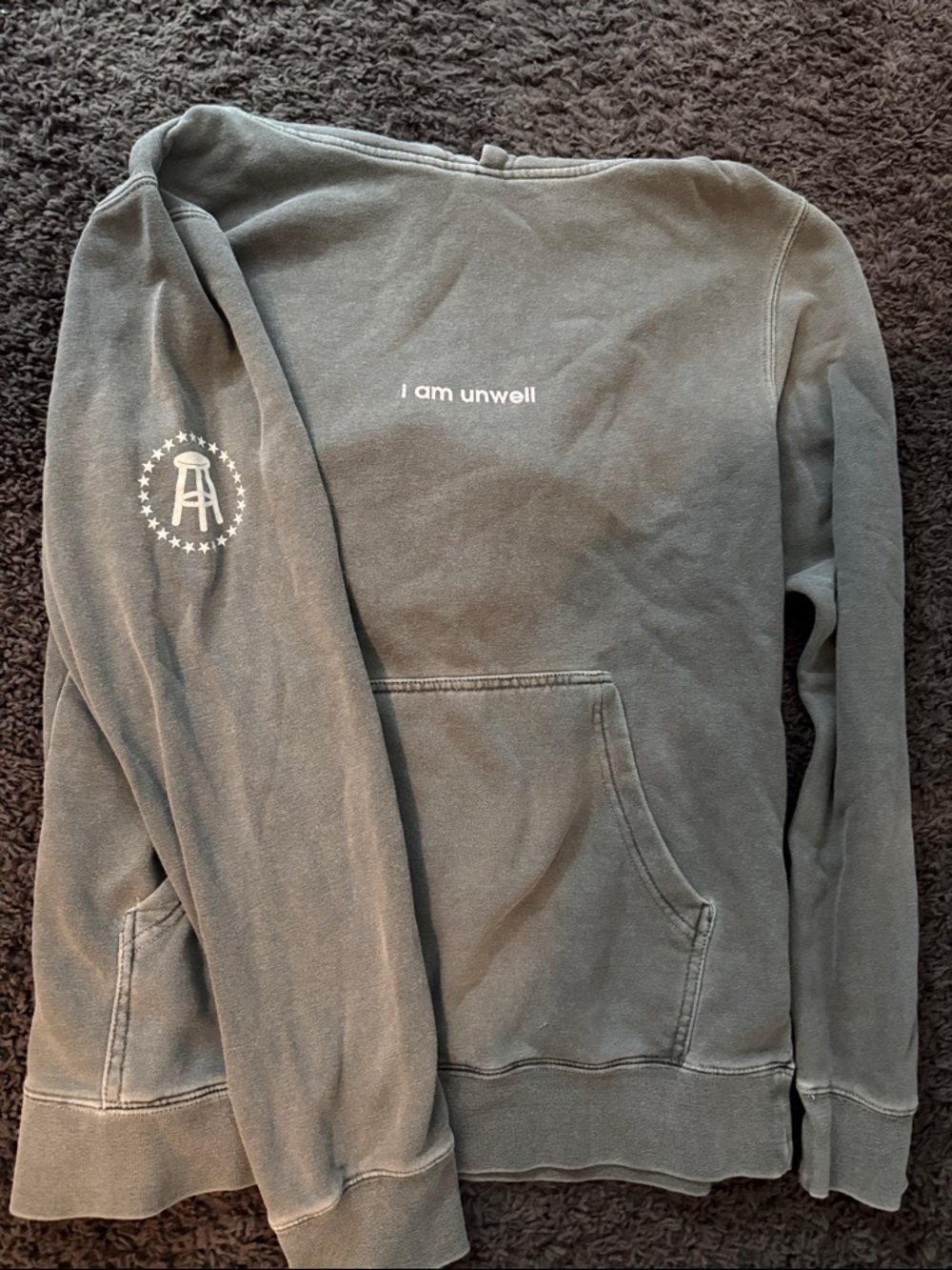 Barstool 'I Am Unwell' Dark Gray Pullover Sweatshirt